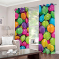 Colorful Chocolate Candy Print Dimout Grommet Curtains