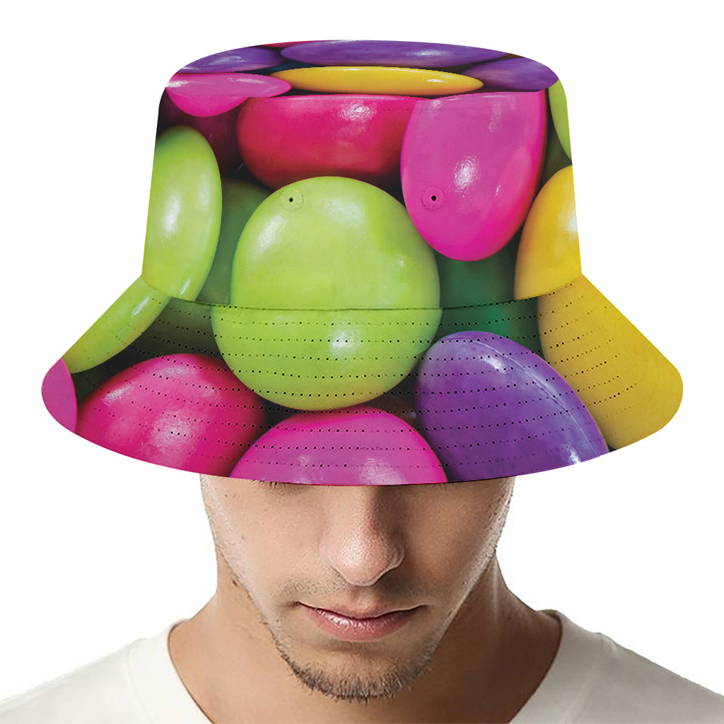 Colorful Chocolate Candy Print Bucket Hat