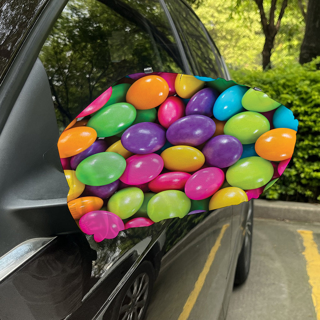 Colorful Chocolate Candy Print Car Side Mirror Covers