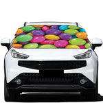 Colorful Chocolate Candy Print Car Windshield Snow Cover