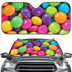 Colorful Chocolate Candy Print Car Windshield Sun Shade