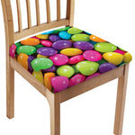 Colorful Chocolate Candy Print Chair Cushion Cover
