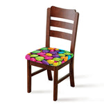 Colorful Chocolate Candy Print Chair Cushion Cover