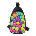 Colorful Chocolate Candy Print Sling Bag