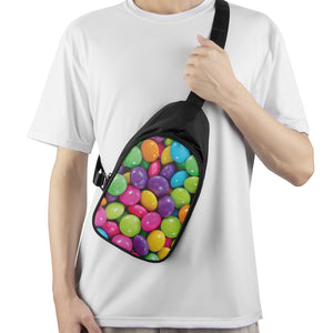 Colorful Chocolate Candy Print Chest Bag