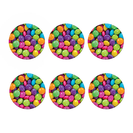 Colorful Chocolate Candy Print Coaster Set
