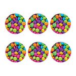 Colorful Chocolate Candy Print Coaster Set