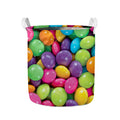 Colorful Chocolate Candy Print Collapsible Laundry Basket