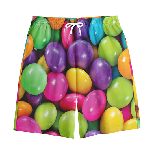 Colorful Chocolate Candy Print Cotton Shorts