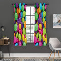 Colorful Chocolate Candy Print Grommet Curtain Panels