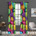 Colorful Chocolate Candy Print Curtain