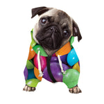 Colorful Chocolate Candy Print Dog Zip Up Hoodie