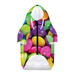 Colorful Chocolate Candy Print Dog Zip Up Hoodie