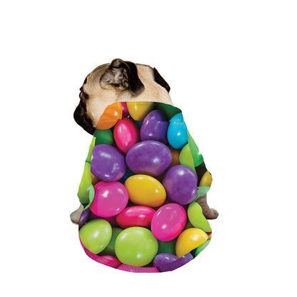 Colorful Chocolate Candy Print Dog Zip Up Jacket