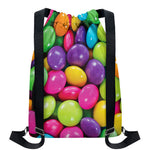 Colorful Chocolate Candy Print Drawstring Backpack