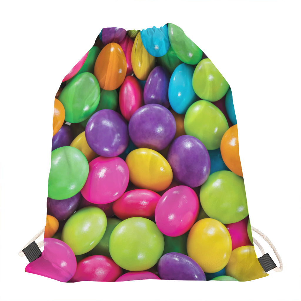 Colorful Chocolate Candy Print Drawstring Bag