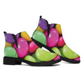 Colorful Chocolate Candy Print Flat Ankle Boots