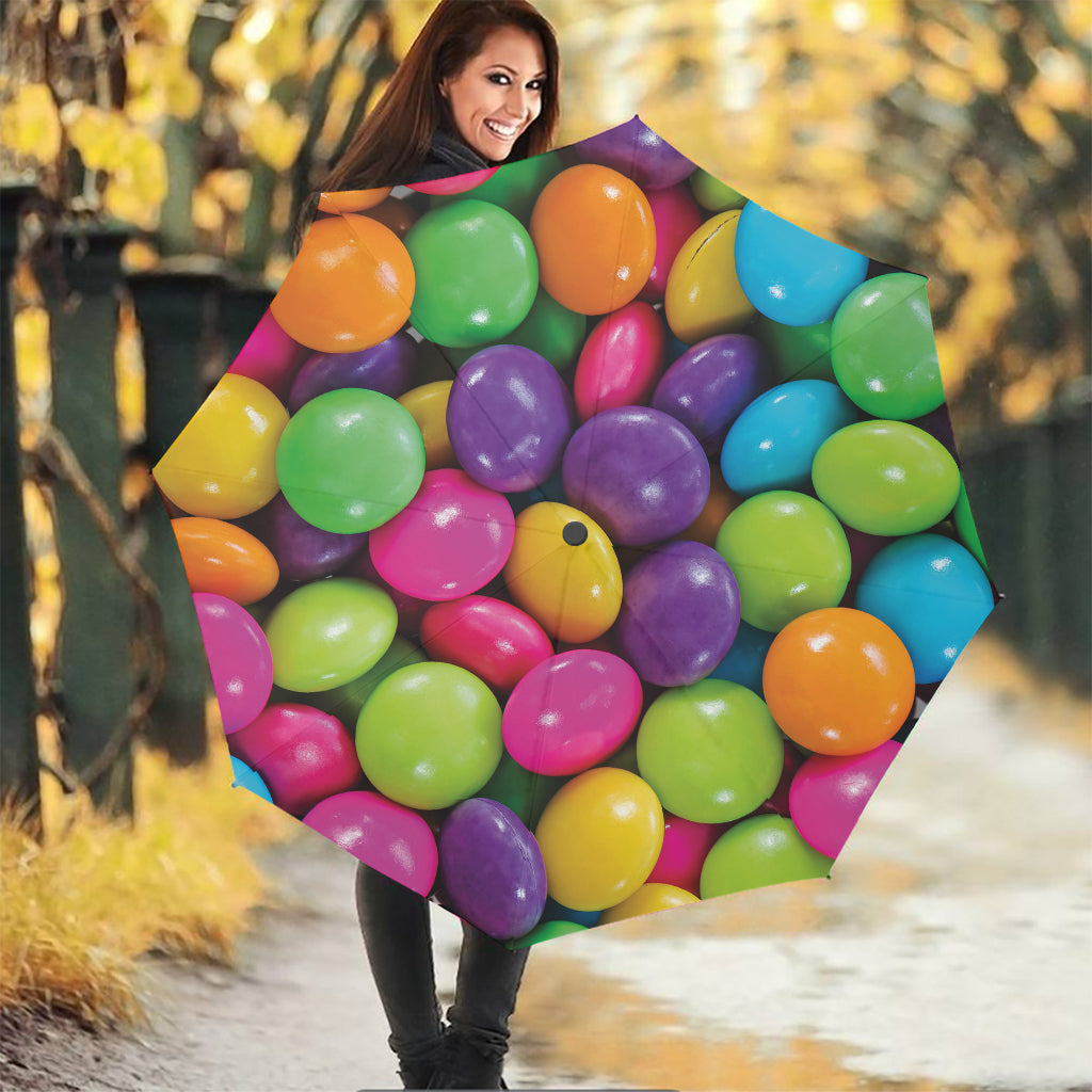 Colorful Chocolate Candy Print Foldable Umbrella