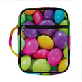 Colorful Chocolate Candy Print Front Pocket Bible Bag