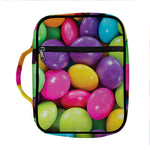 Colorful Chocolate Candy Print Front Pocket Bible Bag