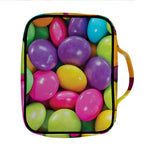 Colorful Chocolate Candy Print Front Pocket Bible Bag