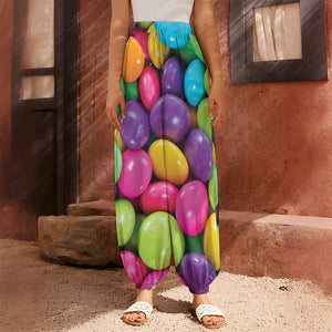 Colorful Chocolate Candy Print Harem Pants