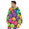 Colorful Chocolate Candy Print Hoodie Blanket