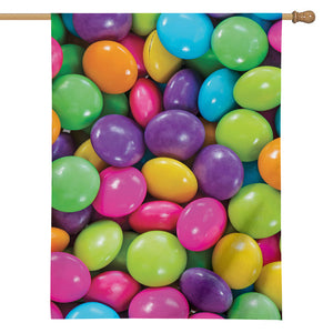 Colorful Chocolate Candy Print House Flag