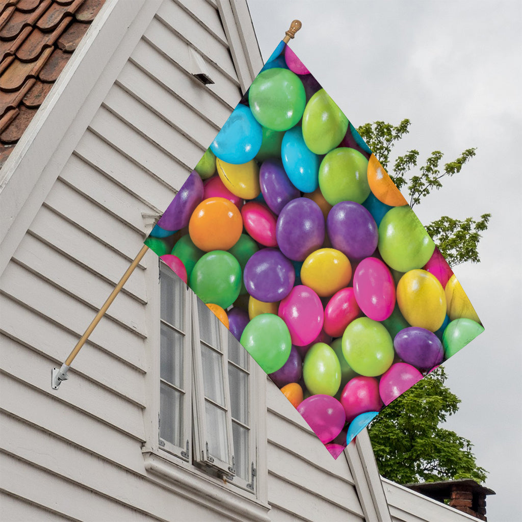 Colorful Chocolate Candy Print House Flag