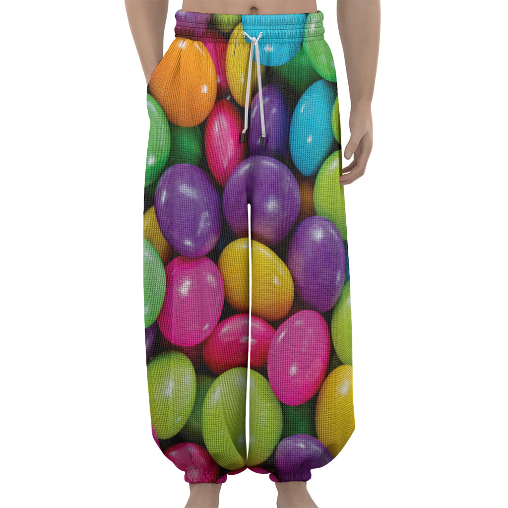 Colorful Chocolate Candy Print Lantern Pants