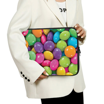 Colorful Chocolate Candy Print Laptop Sleeve