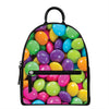 Colorful Chocolate Candy Print Leather Backpack