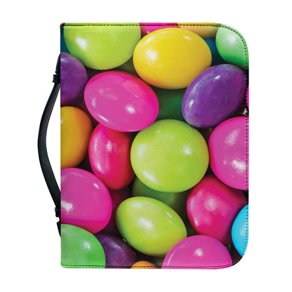 Colorful Chocolate Candy Print Leather Bible Cover