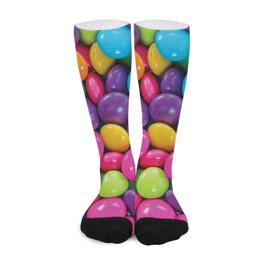 Colorful Chocolate Candy Print Long Socks