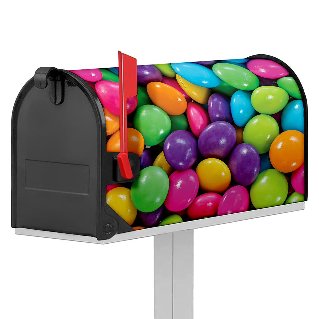 Colorful Chocolate Candy Print Mailbox Cover