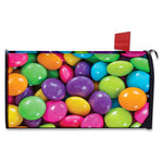 Colorful Chocolate Candy Print Mailbox Cover
