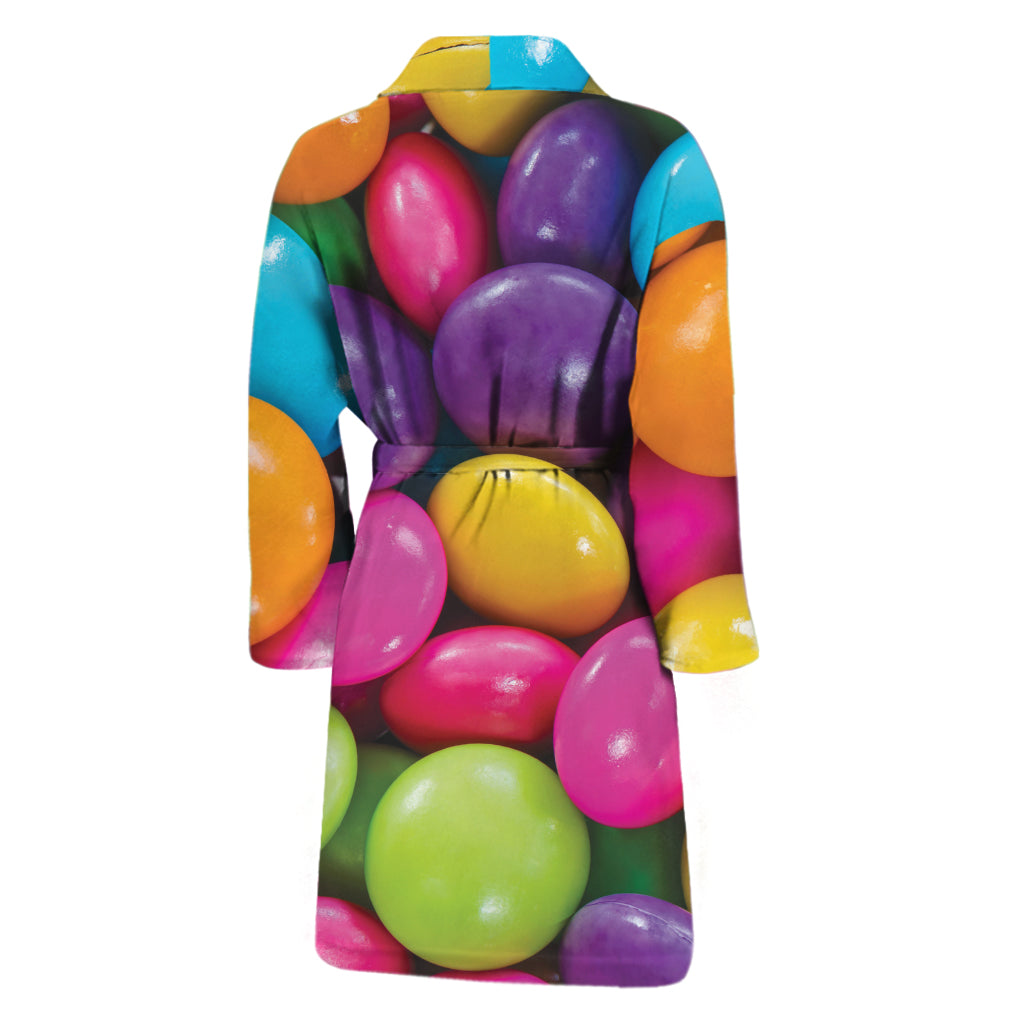 Colorful Chocolate Candy Print Men's Bathrobe
