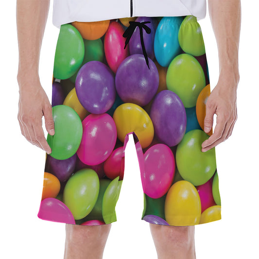 Colorful Chocolate Candy Print Men's Beach Shorts