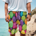 Colorful Chocolate Candy Print Men's Cargo Shorts