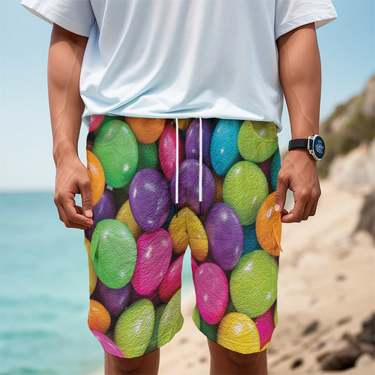 Colorful Chocolate Candy Print Men's Cargo Shorts