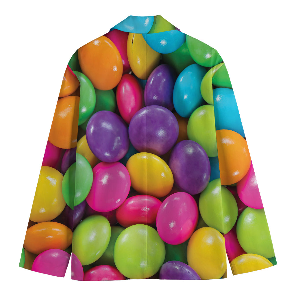 Colorful Chocolate Candy Print Men's Cotton Blazer