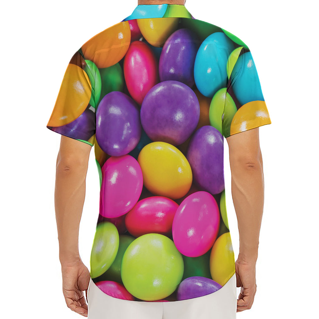 Colorful Chocolate Candy Print Men's Deep V-Neck Shirt