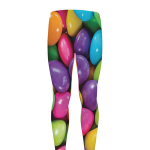 Colorful Chocolate Candy Print Men's leggings