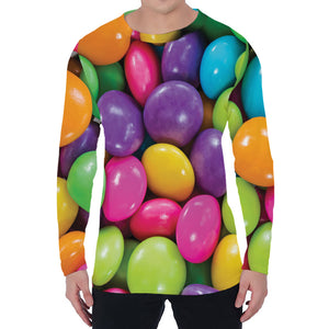 Colorful Chocolate Candy Print Men's Long Sleeve T-Shirt