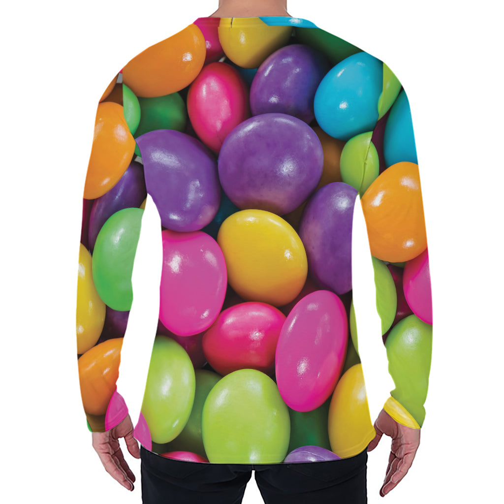 Colorful Chocolate Candy Print Men's Long Sleeve T-Shirt