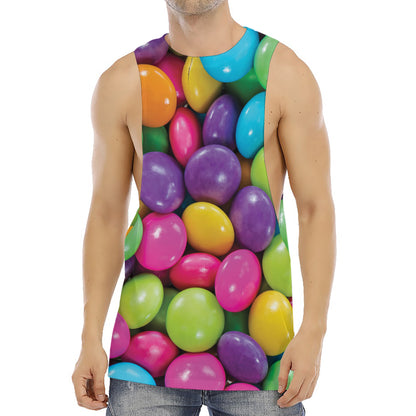 Colorful Chocolate Candy Print Men's Muscle Tank Top