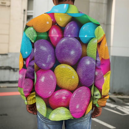 Colorful Chocolate Candy Print Men's Shirt Jacket