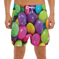 Colorful Chocolate Candy Print Men's Split Running Shorts