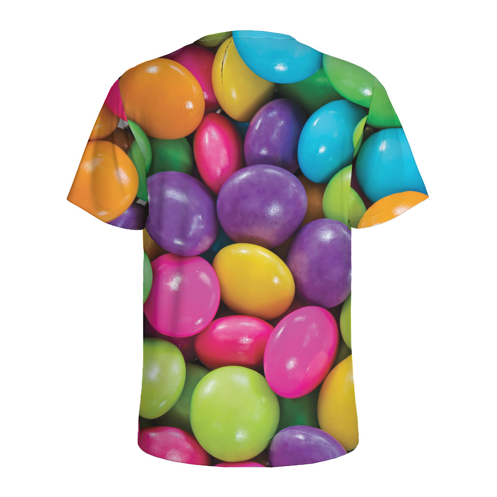 Colorful Chocolate Candy Print Men's Sports T-Shirt