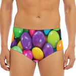 Colorful Chocolate Candy Print Men's Triangle Swim Briefs